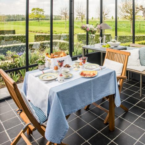 In de veranda